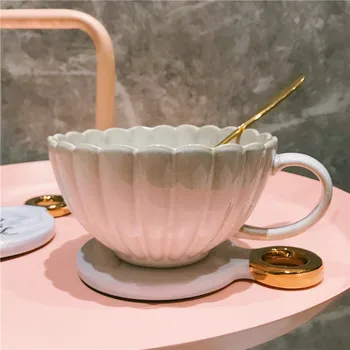 Japonijos retro chrizantemų keramikos puodelis pieno, arbatos puodelio pusryčių puodelis patiekalas puodeliai didelės talpos Žiedlapis puodeliai CL102023 kavos puodelis dovanų