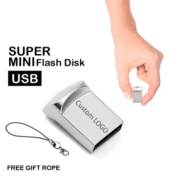 JASTER Mini metalo USB flash drive 4GB 8GB 16GB 32GB 64GB Nustatyti Pen Drive USB Atminties kortelėje, U disko dovana logotipą