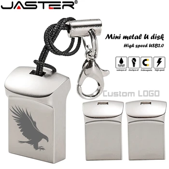 JASTER Mini metalo USB flash drive 4GB 8GB 16GB 32GB 64GB Nustatyti Pen Drive USB Atminties kortelėje, U disko dovana logotipą