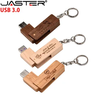 JASTER USB 3.0 Mediniai Aikštėje Sukasi Usb Flash Drive 4GB 8GB 16GB 32GB 64GB USB flash drive, memory stick LOGOTIPĄ, individualų