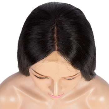Joedir Plaukai Tiesūs Nėrinių Uždarymo Perukas Trumpas Tiesiai Bob Uždarymo Žmogaus Plaukų Perukai Moterims 10-20 Colių Remy Human Hair Nėriniai Perukas