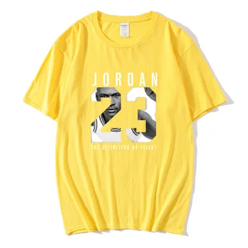 Jordan 23 vyriški marškinėliai 2019 m. Vasarą Marškinėlius Vyrams, Atsitiktinis T marškinėliai Medvilnės O-kaklo Viršūnes Trumpas Rankovės Hip-Hop Tee Marškinėliai Plius Dydis