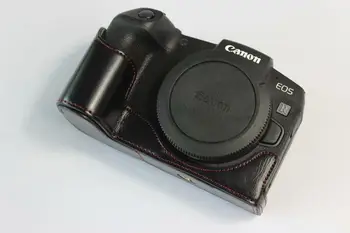 Juoda/Coffe/Ruda Kamera PU Odos Atveju Canon EOSR R RP EOSRP Pusę Kūno Padengti Apačioje Atvejais Su Dirželiu