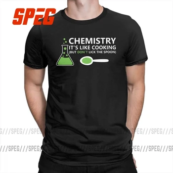 Juokinga Chemija, Priežodžiai, T-Marškinėliai, Žmogus turi Trumpas Rankoves Kūrybos Tees Crewneck Medvilnės Viršūnes Klasikinis T Shirts