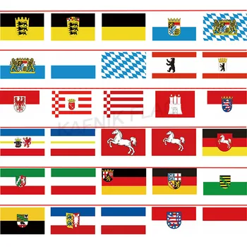 KAFNIK,90*150cm/128*192cm/192*288cm vėliavas iš 16 vokietijos žemių/badenas-viurtembergas/Bavarija/bahreinas/Brandenburg/Bremen/Hamburgas vėliavas