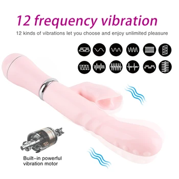 Kalba Dildo, Vibratoriai 12 Greičio G Spot Klitorio Stimuliatorius Dildo Vibratorius, Sekso Žaislai Vibruojantis Makšties Massager Suaugusiems Erotiniai Žaislai