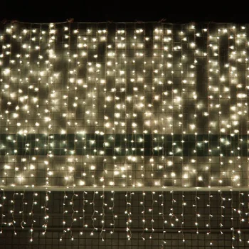 Kalėdų Dekoracijas Namuose 3*3m 300leds Užuolaidų String Šviesos diodų (Led Girliandą Kalėdų Dekoracijas Pasakų Žibintai ES 220V