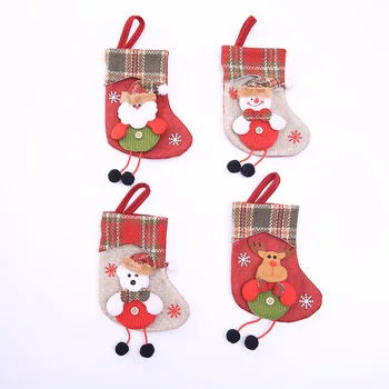 Kalėdų dekoracijos namų saldainiai medžiaga коробка упаковка dovanų maišelis sniego navidad adornos papuošalai Kalėdų kojinės pakabukas