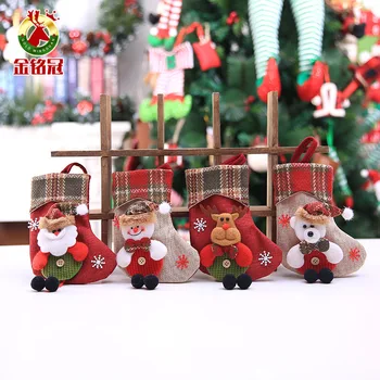 Kalėdų dekoracijos namų saldainiai medžiaga коробка упаковка dovanų maišelis sniego navidad adornos papuošalai Kalėdų kojinės pakabukas