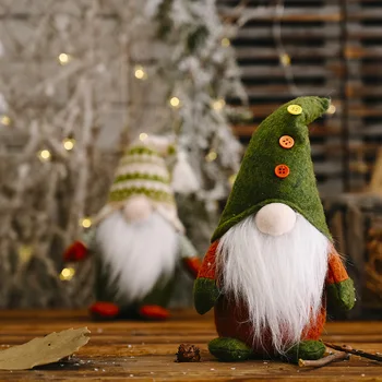 Kalėdų Papuošalų, Megztų neaustinis Audinys Nuolatinis Beveidis Lėlės Kūrybos Žalia Kalėdų Papuošalai Netoli Metų Dovana