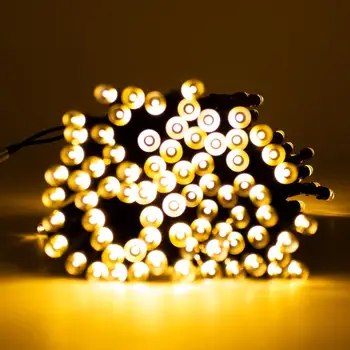 Kalėdų šviesos Girlianda LED Kabelis su Saulės įkroviklis Kalėdų eglutė vidaus/lauko naudoti IP44 vandeniui Kabelio žalia