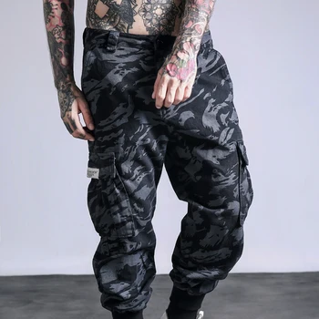 Kamufliažas Krovinių Kelnės Vyrams Hip-Hop Atsitiktinis Baggy Tactical Kelnes Kelnių Multi Kišenės Medvilnės Karinės Armijos Vyrų Jogger Sweatpants