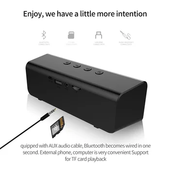 KANANIETĮ S31 Boombox Portable Bluetooth Speaker 3D HIFI Stereo Belaidis Garsiakalbis Parama TF kortelė,usb Pen Drive