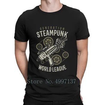 Kartos Steampunk T Shirt Slim Euro Dydis S-3xl Medvilnės Drabužius Mados Dizainas, Pavasario, Rudens Raukšlių Marškinėliai