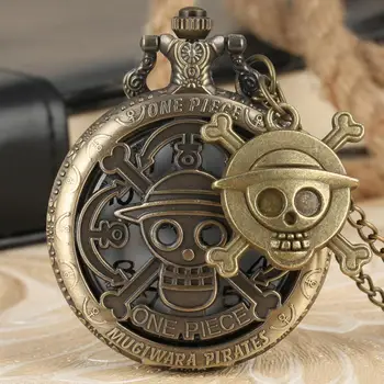 Karšto Animacija Vienas Gabalas Cosplay Steampunk 3D Bronzos Kišeninio Laikrodžio Su Karoliai Grandinės Laikrodis Laivybos Geriausia Dovana Vaikams