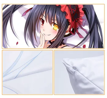 Karšto Anime DATA GYVENTI Yatogami Tohka Seksuali Mergina, Užvalkalai Dakimakura Patalynės Otaku Kūno Hugging Mesti Pagalvės užvalkalą Dangtis