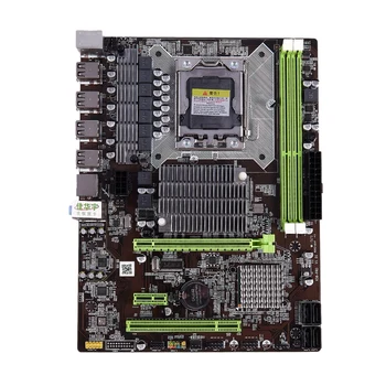 KARŠTO JIAHUAYU X58 Pro PC Stalinis Kompiuteris Žaidimų Plokštė LGA 1366 Lizdą USB2.0 DDR3 DIMM už E5502 L5506 W3503 Ec3539 Lc3528