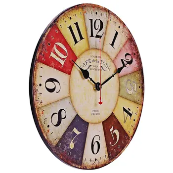 Karšto pardavimo retro dekoratyvinės sienų laikrodis 14 colių kūrybos laikrodis užsakymą senovinis žadintuvas sieniniai laikrodžiai