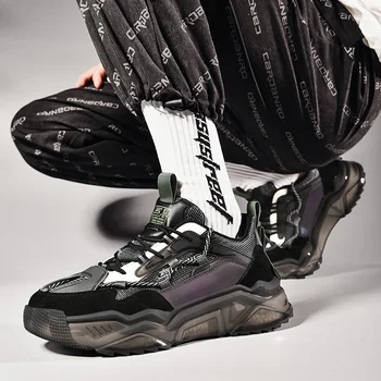 Karšto pardavimo stilius mesh bateliai vyriški laisvalaikio patogus, kvėpuojantis sportiniai bateliai vyriški nėriniai-up lightweight bėgimo bateliai Zapatillas