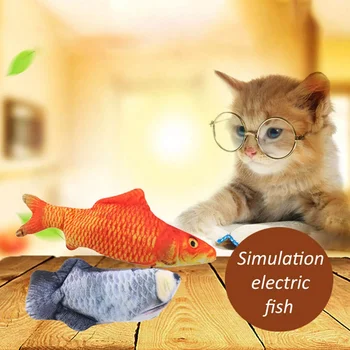Katės Letena Žaislas katėms Priedai Elektroninė Pet USB Įkrovimo Modeliavimas Žuvų Kramtomoji Žaisti Žaislai Šuo