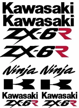 KAWASAKI Lipdukas ZX6R Ninja lipdukai motociklų, automobilių nešiojamas Lipdukas RINKINYS JŪSŲ PASIRINKTA Spalva Matmenys 12pcs