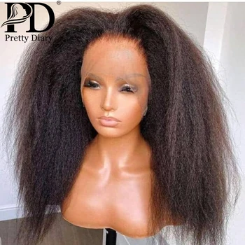Keistą Tiesiai Perukai 13x4 Nėriniai Priekiniai Žmogaus Plaukų Perukai Už juodaodžių Moterų Yaki Žmogaus Plaukų Perukai Prieš Nupeštos Su Kūdikių Plaukus Remy Plaukų