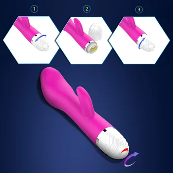 Kelių greičių Rabbit Dvigubas Vibratorius Makšties Massager Klitorio Stimuliatorius Suaugusiųjų Sekso Žaislai, skirta Moters Intymios Prekės, Sekso Produktų Parduotuvė