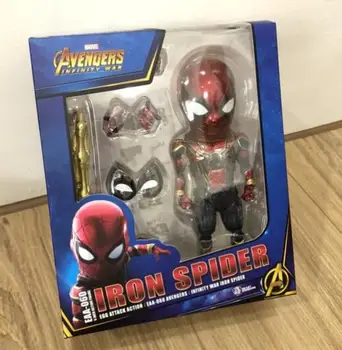 KIAUŠINIŲ Marvel Spiderman Keršytojas Begalybės Karo Geležis Spider 16cm BJD Super Herojus Mielas Paveikslas Modelis, Žaislai Vaikams