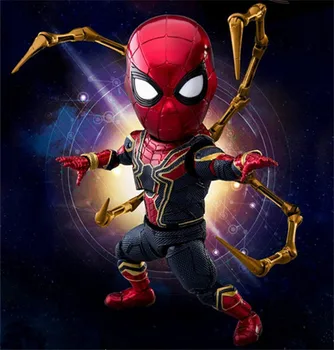 KIAUŠINIŲ Marvel Spiderman Keršytojas Begalybės Karo Geležis Spider 16cm BJD Super Herojus Mielas Paveikslas Modelis, Žaislai Vaikams