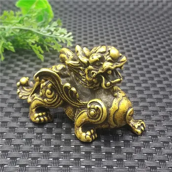 Kieto žalvario pixiu vario drožyba dievas žvėris gyvūnų statula piktųjų dvasių likimo žvėris vario ornamentu feng shui dovana