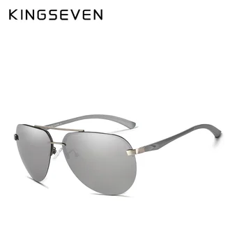 KINGSEVEN Aliuminio Taškus dizaino, Prekės ženklo vyriški Akiniai nuo saulės, Poliarizuoti UV400 Lens Akiniai Priedai Vyras Saulės Akiniai Vyrams