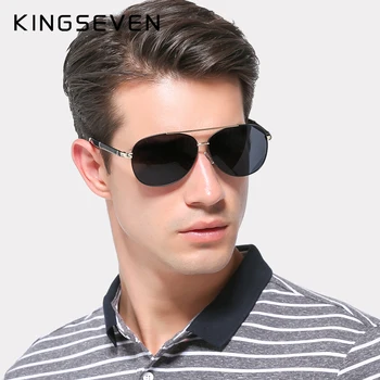 KINGSEVEN Naujo Dizaino Aliuminio Magnio vyriški Akiniai nuo saulės, Poliarizuoti Danga Veidrodėliai Saulės Akiniai oculos Vyrų Akiniai Vairavimo Oculos