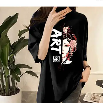 Kinijos Harajuku Stiliaus Marškinėliai Moterims 2020 Metų Vasaros trumpomis Rankovėmis Medvilnės Femme Estetinės marškinėliai Plius Dydis Moterų korėjos Drabužių