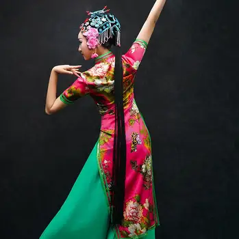 Kinų stiliaus Huadan Pekino Operos Suknelė Klasikinės liaudies šokio spektaklis moterų suknelė newAdult kostiumas tautinių šokių dramos suknelė