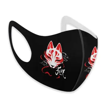 Kitsune Kaukė Fox kaukės gemalų apsaugos suaugusiems skalbti daugkartinių veido kaukė mascarillas de tela lavables con filtro