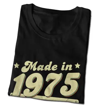 Klasikinis Pagamintas 1975 m Kasetės Marškinėliai Vyrams trumpomis Rankovėmis Medvilnė Tee Viršūnes Atsitiktinis 45 Metų amžiaus, 45 metų Dovana Negabaritinių marškinėliai