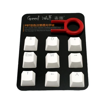 Klaviatūros aksesuarai PBT Apšvietimu Keycaps WASD/ESC/Kryptimi Cherry MX Keycaps Pagrindiniai Bžūp Kamščiatraukis Už MX Jungikliai Apšvietimu Mechaninė