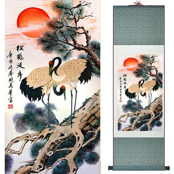 Krano tapybos Kinų Meno Tapybos Namų Biuro Apdailos Kinijos pažymėkite tapybos kranų dažymas 19042107