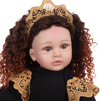 KUKADOLL 60CM Reborn Baby Doll, Minkštos Kūdikio, Vaikiška l Audiniu Kūno Atgimsta Naujagimių Lėlė Baby Bamblys 2020 Gimtadienio Dovana