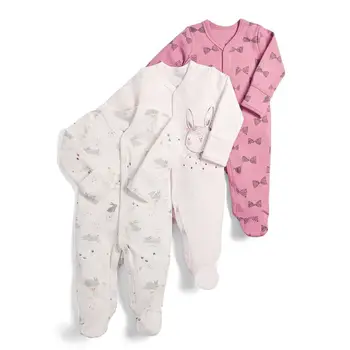 Kūdikiams Footies Rudens Žiemos 3pcs Sleepsuit Dinozaurų Naujagimiui Drabužius Baby Girl Romper Naujagimių Jumpsuit Pižama