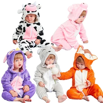 Kūdikiams kiaulių mergaičių drabužius, naujas gimęs kūdikis triušio kostiumas berniukui jumpsuit šiltos žiemos gyvūnų pižama roupas de bebe recem nascido