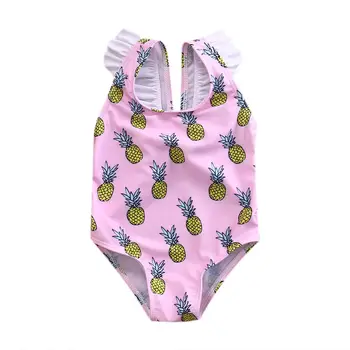 Kūdikių drabužiai Ananasų Bamblys Kūdikių Mergaičių Vaikai maudymosi kostiumėlį, Maudymosi Tankini Bikini Nustatyti maudymosi Kostiumėliai Paplūdimio