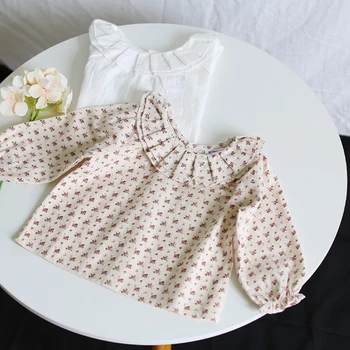 Kūdikių Mergaičių Marškinėliai Prekės Vaikams Baby Girl Drabužiai 2020 M. Rudenį Kūdikių Mergaičių Medvilnės ilgomis Rankovėmis Gėlių Spausdinti marškinėliai