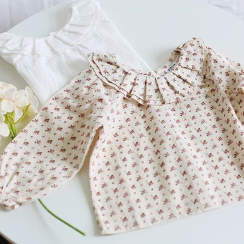 Kūdikių Mergaičių Marškinėliai Prekės Vaikams Baby Girl Drabužiai 2020 M. Rudenį Kūdikių Mergaičių Medvilnės ilgomis Rankovėmis Gėlių Spausdinti marškinėliai