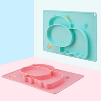 Kūdikių silikono plokštė Vaikų miltai animacinių filmų modelis plokštė maisto padalinti miltus plokštė silikono kūdikių dubenėlį, mat dubuo