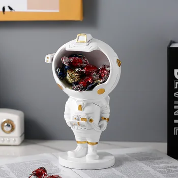 Kūrybos Astronautas Simbolių Modelis Dervos Saldainiai Jar Talpinimo Šiaurės Stiliaus Modernių Namų Dekoro Gyvenimo Kambario, Miegamasis Dekoro Dovana