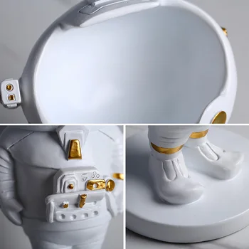 Kūrybos Astronautas Simbolių Modelis Dervos Saldainiai Jar Talpinimo Šiaurės Stiliaus Modernių Namų Dekoro Gyvenimo Kambario, Miegamasis Dekoro Dovana