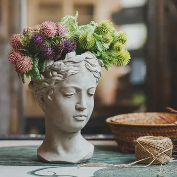 Kūrybos Portretas Keramikos Vazonas Veneros Deivės Statula Gėlių Kompozicijų Derliaus Meno Vaza Namų Puošybai Morden Jar