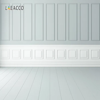 Laeacco Baltos Elegantiškos Sienų Apšvietimo Drožyba Modelius, Medienos Durys, Grindų Fotografijos Backdrops Vestuvių, Gimtadienio Fonas Foto Studija