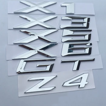 Laiškas Skaičius Emblema BMW X1 X3 X4 X5 X6 GT Z4 Kamieno Modelio Pavadinimas Ženklelis Automobilių Stilius Refitting Lipduką 